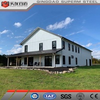 Casa Prefabricada de Acero, Estructura de Acero, Edificio Metálico, Kits de Construcción de Casas Tipo Pole Barndo