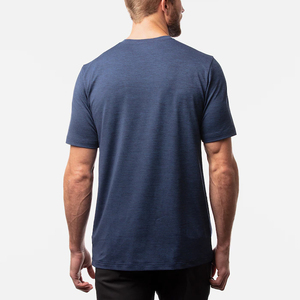 T-shirt unisexe streetwear à col montant en polyester 100% de haute qualité pour homme vente en gros - Product Image 3