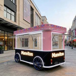 รถพ่วงขายอาหารเคลื่อนที่แบบกำหนดเอง 4 ล้อ ทนสนิม พร้อมระบบไฟฟ้าในตัว ทำจากอะลูมิเนียมและไฟเบอร์กลาส สำหรับขายอาหาร กาแฟ ไอศกรีม - Product Image 5