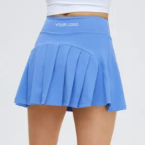 Vêtement de sport Anti-éblouissement pour femmes, jupe de Tennis plissée deux en un avec poches, nouvelle collection 2020