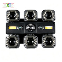 Projecteur Laser Navire Pirate à 6 Têtes 120W RGBW 4-en-1 LED Beam Strobe Contrôle DMX512 Multi-tension Refroidissement par Ventilateur