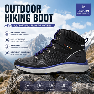 Bottes de randonnée professionnelles pour l'extérieur, chaussures de trekking imperméables, bottes de randonnée à haute tige, semelle en caoutchouc durable antidérapante pour le camping et l'escalade - Product Image 1