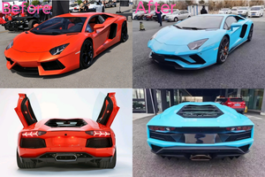 Kit carrosserie complet style <span class=keywords><strong>Lamborghini</strong></span> LP700/LP720 LP740, pare-chocs avant et arrière en fibre de carbone, spoiler de coffre - Product Image 3