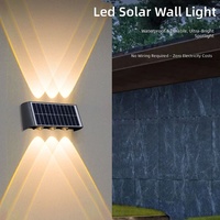 Projecteur mural solaire de style européen Mingfan, lumière d'ambiance, éclairage mural LED pour villa et jardin, panneau solaire