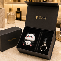 Diffuseur de parfum pour voiture en forme de panda écologique, flacon en verre vide rechargeable pour huiles essentielles
