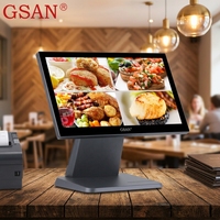 Оптовая продажа POS-системы GSAN с кассовым аппаратом, 15,6-дюймовым сенсорным экраном и терминалом для приема заказов и платежей для ресторанов