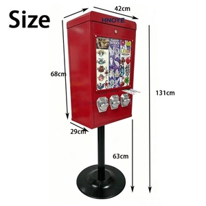 Distributeur automatique d'autocollants de tatouage à 3 têtes, à monnayeur, pour cartes et timbres, direct usine - Product Image 2