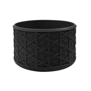 Couvre-bouteille en silicone à texture tissée 3D, manchon de protection durable, écologique et antidérapant pour gobelet et fond de tasse - Product Image 5