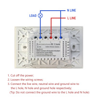 Nouveau design US/AU 118*72mm Module de variateur d'intensité LED étanche avec commande vocale Alexa, compatible Tuya Ewelink WiFi pour mur intelligent