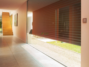 Fenêtres à volets roulants de norme européenne, porte manuelle isolante, portes en aluminium à rouleaux avec verre de confidentialité pour la transparence - Product Image 6
