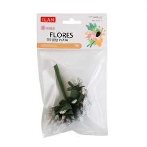 ILAN Fiori Secchi con Perline Argentate 12 Pezzi per Decorazioni - Product Image 2