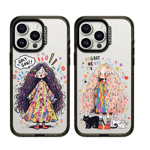 Funda <span class=keywords><strong>de</strong></span> Teléfono Acrílica Rígida a Prueba <span class=keywords><strong>de</strong></span> Golpes con Estampado <span class=keywords><strong>de</strong></span> Corazón Divertido para la Serie 12-16 Pro Max, Estilo INS - Product Image 2