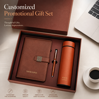 Cuaderno de Piel Sintética con Grabado en Relieve, Páginas Gruesas, Encuadernado Cosido, Set de Regalo Promocional Personalizado para Oficina Corporativa