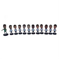 Hauteur 8.5cm 3d personnalisé résine Sculpture Bobble tête Football équipe Statue Collection Souvenir cadeaux décoration de la maison Art ornements