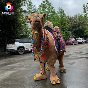 Costume de mascotte de <span class=keywords><strong>chameau</strong></span> réaliste pour 2 personnes, tenue d'animal mécanique du désert pour location de divertissement en parc d'attractions - Product Image 5