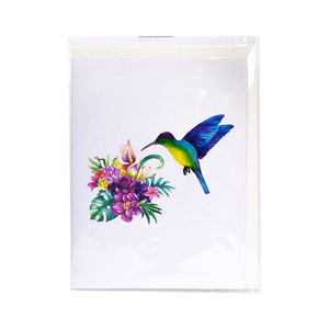 Tarjeta de Felicitación 3D con Diseño de Colibrí, Hecha a Mano con Papel Tallado, Regalo para Navidad, Cumpleaños, Día del Padre, Graduación - Product Image 3