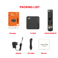 Nuevo Smart TV Box 2024 Quad Core 4K IATV Android 11 2GB 16GB S905Y4 M9 con Control Remoto de Botones Grandes para IPTV