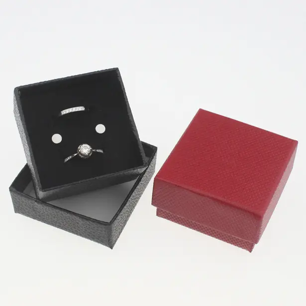 Custom Logo Printed Pearl Luxury Red Paper Jewelry Boxes Cardboard Kraft Box Cardboard Packaging Gift Box