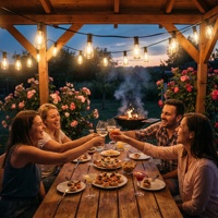 Guirlande lumineuse LED étanche, connectable, incassable, pour intérieur, extérieur, camping, jardin, événements festifs, qualité commerciale