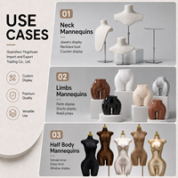 Maniquí de Medio Cuerpo Humano, Lujoso, Decorativo, Duradero, Hermoso, Realista, Versátil, Estable y Clásico, de Proveedor Chino