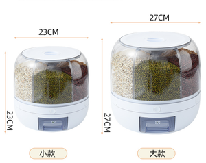 Ecobox 360 độ xoay nhà bếp nhựa hạt khô thực phẩm lưu trữ ngũ cốc <span class=keywords><strong>container</strong></span> gạo máy rút - Product Image 2