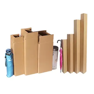 긴 우산 포장 배달 상자 인쇄 골판지 종이 로고 재활용 환경 폴더 자연 포스트 배달