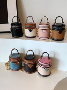 Borsa a Secchiello da Donna di Tendenza in Similpelle PU, Borsa Piccola con Manico Superiore, Borsa a Tracolla Stile Retrò con Cerniera - Product Image 2