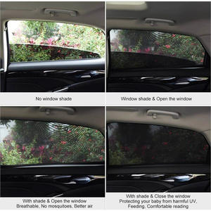 2 unidi/set parasole universale de ventana laterale coche <span class=keywords><strong>bebe</strong></span> parasole cubierta de malla elastica - Product Image 5