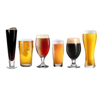 Bebedero de cristal de 9,25 oz hecho a mano Embassy para vasos de cerveza de tallo corto Brandy Cognac