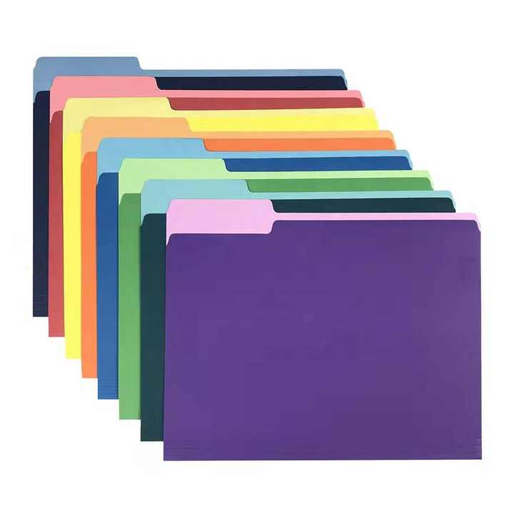 Multiple Colors Kraft Paper Manila File Folder with Letter Size and ...