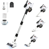 Brosse à plancher autoportante professionnelle sans fil à LED Bâton d'aspirateur pour voiture domestique rechargeable avec filtre HEPA