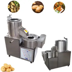 Yeni stil elektrikli patates kesim makinesi kullanılan patates yıkama soyucu satılık küçük marul kesme fırçası peel otomatik