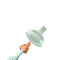 Ensemble de brosses électriques rotatives à 360° pour biberons, nettoyeur automatique de biberons en silicone, moteur haute vitesse, outil de puériculture pratique pour les voyages