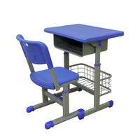 Table d'Élève de Classe Primaire et Secondaire Mobilier de Classe Moderne Ensemble Bureau et Chaise pour Lycée