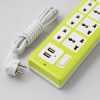 Multiprise industrielle ABS haute puissance à 7 prises avec interrupteurs multiples et connecteur USB-C, exportée de l'usine du Vietnam, du Laos et de la Thaïlande