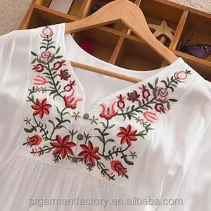 Robe longue d'été 2025 personnalisée avec logo OEM pour femme, broderie, moulante, décontractée, mi-longue, en mousseline de soie, lavable - Product Image 6