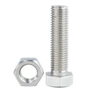 Vis et écrou hexagonaux en acier inoxydable DIN933, galvanisés, métriques, à tête hexagonale, fixations - Product Image 2