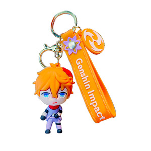 Llavero hecho a mano Genshin Impact alrededor del lindo personaje del juego muñeca de silicona mochila colgante para teléfono móvil llavero de coche - Product Image 6