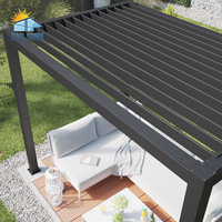 Kit di sistemi di tetto a feritoia impermeabile in alluminio a buon mercato per esterni Gazebo per esterni giardino pergolato in alluminio bioclimatico