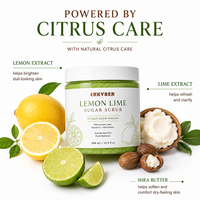 Lemon Lime Sugar Scrub Body Exfoliator Deep Cleansing Dead Skin Removal Moisturizing Spa Skin Care