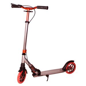 ファッション 180mm クイック折りたたみ式ハンドブレーキ付き2輪キックスクーター 大人用 グレー - Product Image 2