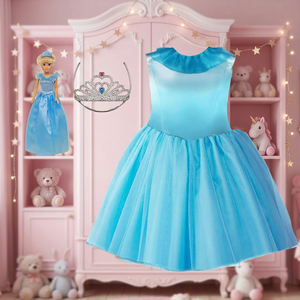 Disfraz de Princesa Unisex con Corona y Muñeca en Caja de Regalo para Niñas de 8 a 13 Años - Product Image 1
