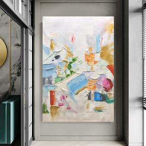 Arte Abstracto Estético para Pared, Pintura al Óleo Abstracta Grande y Colorida, Arte de Pared Contemporáneo Texturizado para Hogar y Galería - Product Image 6