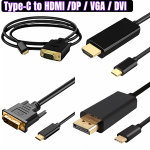 Usb TYPE-C để <span class=keywords><strong>HDMI</strong></span> 1.8m USB 3.1 Loại C (<span class=keywords><strong>Thunderbolt</strong></span> 3 tương thích) để <span class=keywords><strong>HDMI</strong></span> 4K <span class=keywords><strong>VGA</strong></span> <span class=keywords><strong>DVI</strong></span> dp cáp cho MacBook Samaung Huawei Google - Product Image 6