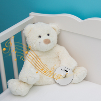 Module sonore rond apaisant pour la nuit : pré-enregistrez des contes ou des chansons pour les parents, à insérer dans les animaux en peluche, réduit la dépendance au sommeil.