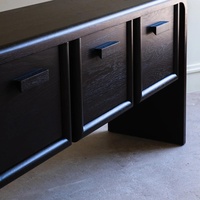 Vente directe usine : Table d'entrée style médiéval, design unique, armoire de rangement noire rétro française, personnalisable