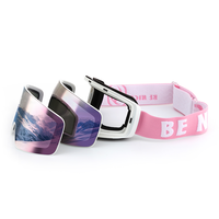 BE NICE SNOW-6100 Lunettes de ski cylindriques sphériques magnétiques à double lentille interchangeable OTG, anti-buée, protection UV, PC TPU, unisexe