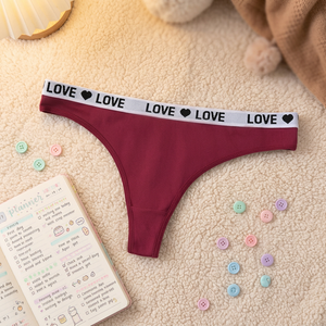 Ropa interior de algodón para mujer al por mayor, bragas tipo tanga de moda, de tiro medio, sexys, transpirables, deportivas para mujer OEM ODM - Product Image 3