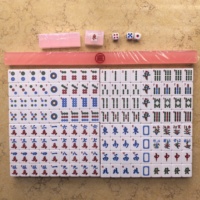 Tuiles de Mahjong en Gelée Acrylique à Succès Commercial avec Subscriptes Anglaises, 144+4 Tuiles de Mahjong en Gelée avec Règles Assorties