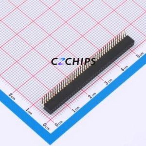 X1321FR-2x40-C43D24 Pin Socket Bent Lead Through Hole,P=1.27mm Connector 2x40P 1.27mm 1.27mm Square Hole - Product Image 1